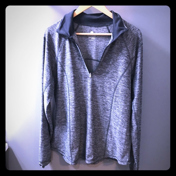 Old Navy Tops - Grey athletic zip up pullover! 😍 XL